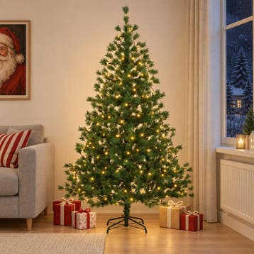 vidaXL Kunstmatige Inklapbare Kerstboom 240 cm 300 LEDs, Verzenden, Nieuw