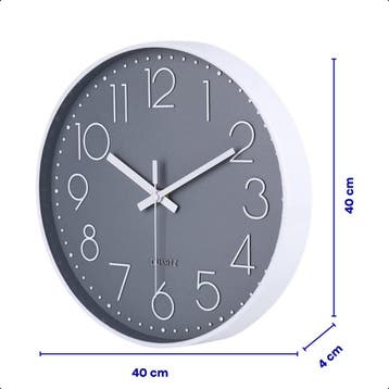 Tyme Wandklok Modern - Goed leesbaar - Stille 40cm Klok -, Huis en Inrichting, Woonaccessoires | Overige, Ophalen of Verzenden