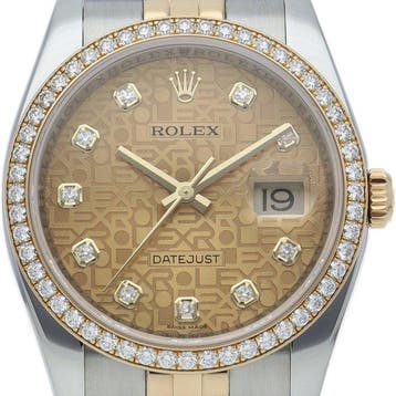 Rolex - Datejust 36 Mens Watch with Diamond Bezel, 10, Nieuw