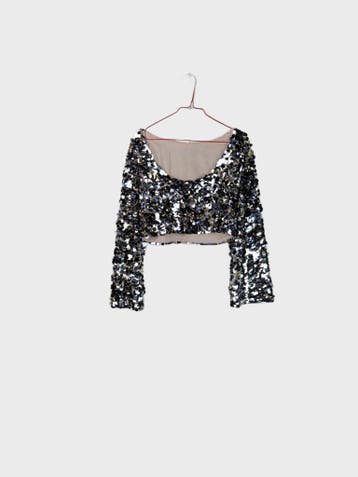 NOBRAND Longsleeves Dames maat M Zilver Vintage, Ophalen of Verzenden, Nieuw