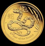 Gouden Lunar II - 1/4 oz 2013 Year of the Snake Proof, Verzenden, Losse munt, Goud