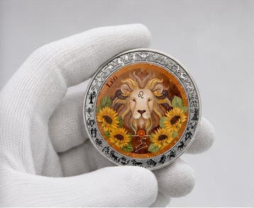 Ghana. 5 Cedis 2026 Leo, Aquarelle Zodiac Series, 1 Oz