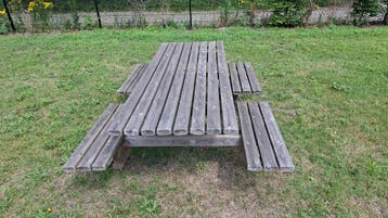 Picknicktafel 228 x 161 cm vuren, Ophalen, Gebruikt
