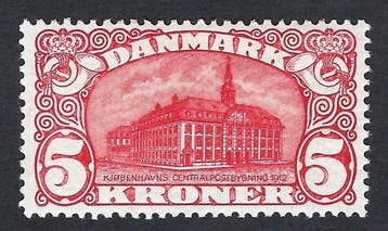 Denemarken 1912 - Postkantoorgebouw - 5 kr - Nº 68, Gestempeld