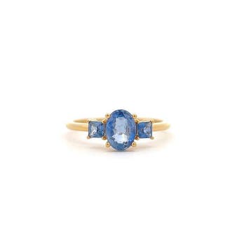 Ring - 14 karaat Geel goud - 1.44ct. tw. Saffier - Saffier, Nieuw