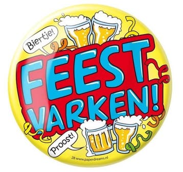 Button xl Feestvarken, Verzenden, Nieuw, Feestartikel, Overige