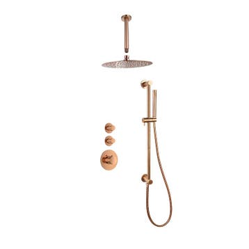 Sani Royal Pro Inbouw Regendouche Brons Geborsteld Messing, Nieuw