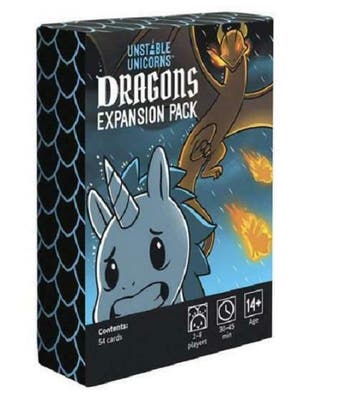 Unstable Unicorns Dragons Expansion - Engelstalig Kaartspel, Vijf spelers of meer, Verzenden, Nieuw, Unstable Unicorns