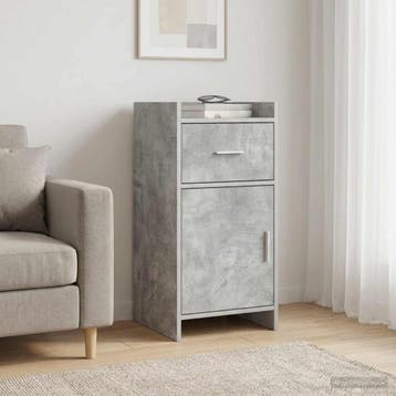 vidaXL Dressoir Betongrijs 40 x 36 x 80 cm Bewerkt hout, Verzenden, Nieuw, Overige houtsoorten, Minder dan 50 cm