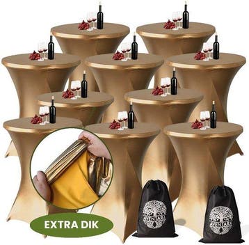Statafelrok Goud x 10 – 80-85 x 110 cm met Opbergtas – Stat, Verzenden, Nieuw