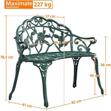 2dekans | Yaheetech Vintage Tuinbank 99,5 x 57 x 78,5 cm -, Tuin en Terras, Ophalen of Verzenden, Zo goed als nieuw