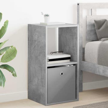 vidaXL Nachtkastje met lade Beton Grijs 35 x 32 x 68,5 cm, Minder dan 45 cm, Verzenden, Nieuw, 55 tot 70 cm