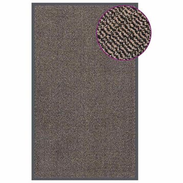 vidaXL Deurmat getuft 90x150 cm donkerbruin, Verzenden, Nieuw