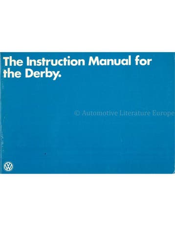 1978 VOLKSWAGEN DERBY INSTRUCTIEBOEKJE ENGELS