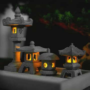 Mini Pagode Lantaarn Decoratie - Zen Tuin, Aquarium & Buiten, Verzenden