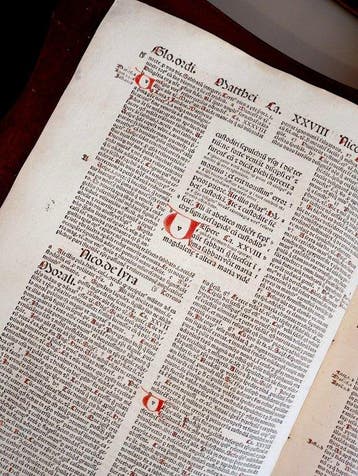Nicolaus de Lyra - Sheet from Incunable Biblia latina