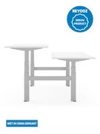 Laag-hoog duo bureau Excellent - zilvergrijs - blad na..., Nieuw in verpakking