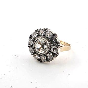Ring - 12 kt. Geel goud - 3.50ct. tw. Diamant (Natuurlijk) -, Nieuw