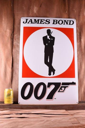007 - No reserve! - Emaille bord - XXL James Bond;, Antiek en Kunst