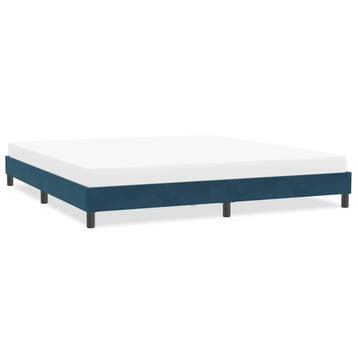 vidaXL Bedframe zonder matras 200x220 cm fluweel donkerblauw, Stof, Verzenden, Blauw, Nieuw