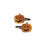 Haarspeld Klikklak 5cm - Pompoen Halloween – Oranje Zwart -, Nieuw
