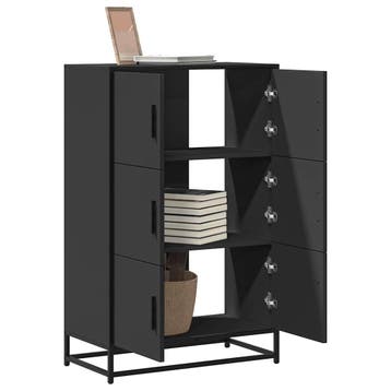 vidaXL buffetkast 68x35x106,5 cm bewerkt hout en metaal, Verzenden, Nieuw, Overige houtsoorten