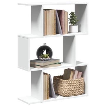vidaXL Kamerverdeler Boekenkast 3-laags Wit 70x24x97 cm, Verzenden, Nieuw, Overige houtsoorten
