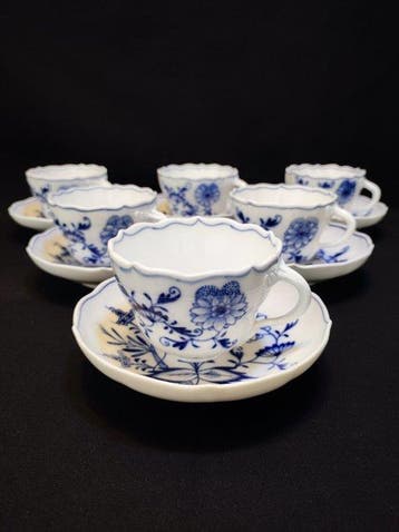 Meissen - Koffieservies voor 6 (12) - 6er Set antike