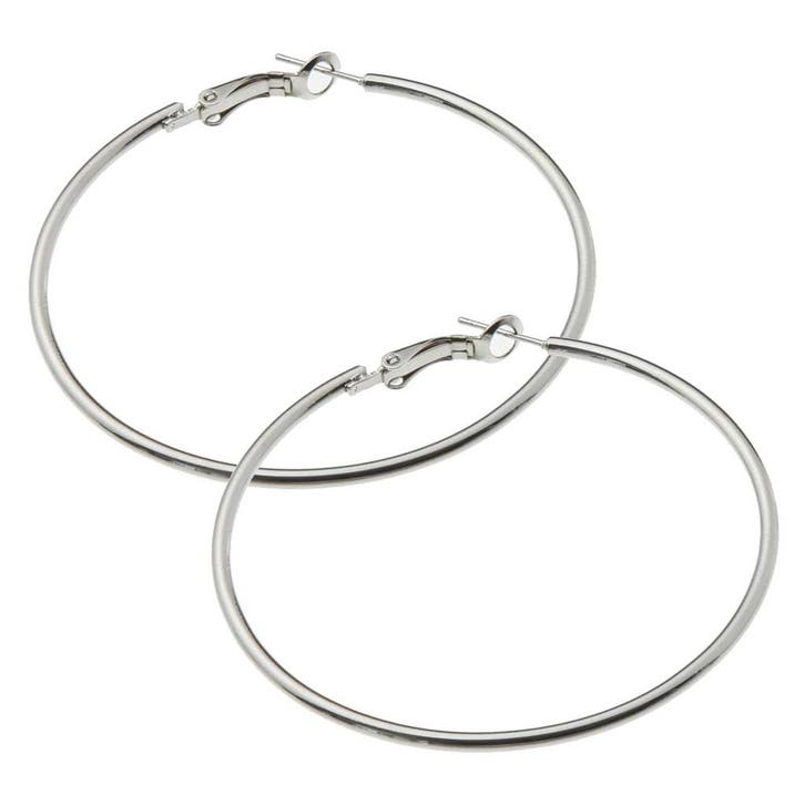 Fako Bijoux - Oorbellen - Oorringen - 90mm - Zilverkleurig, Sieraden, Tassen en Uiterlijk, Oorbellen, Verzenden
