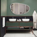 Badkamerspiegel met LED Verlichting en Verwarming 60cm -, Huis en Inrichting, Woonaccessoires | Spiegels, Ophalen of Verzenden