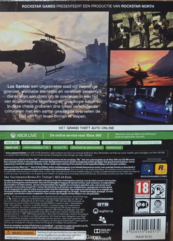 Grand Theft Auto V GTA 5 special edition (xbox360 used game), Spelcomputers en Games, Ophalen of Verzenden, Zo goed als nieuw