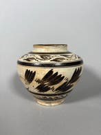 Oud-Chinees, Ming-dynastie Keramiek Cizhou-vaas - 16 cm