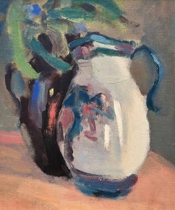 Postimpressionist School (XX) - The Blue-Handled Vase, Antiek en Kunst, Kunst | Schilderijen | Klassiek