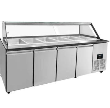 Unnicool Saladette | 4 Deuren | Boven 6x 1/1 GN | 0°C/+8°C |, Ophalen of Verzenden, Nieuw