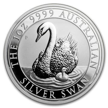 Swan 1 oz 2018 (25.000 oplage), Verzenden, Losse munt, Zilver