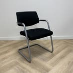 Sitland vergaderstoel / sledestoel, zwart - grijs, Gebruikt, Zwart, Ophalen of Verzenden, Eén