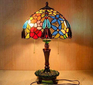 Tafellamp - Glas-in-lood - Tiffany-stijl