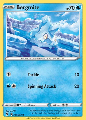 Bergmite 044/203 (Evolving Skies), Ophalen of Verzenden, Nieuw, Losse kaart, Foil
