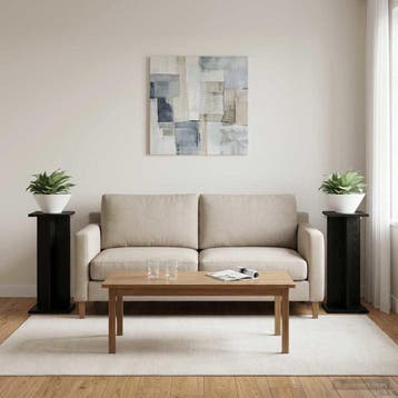 vidaXL Plantenstandaard 2 st Zwart eiken 25 x 25,5 x 60,5 cm, Verzenden, Nieuw