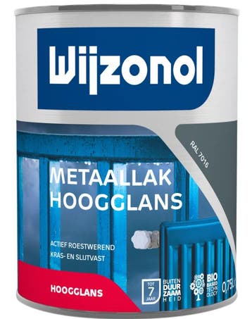 Goudlief Wijzonol - metaallak - hoogglans - ral 7016 - 75..., Verzenden, Nieuw, Overige kleuren