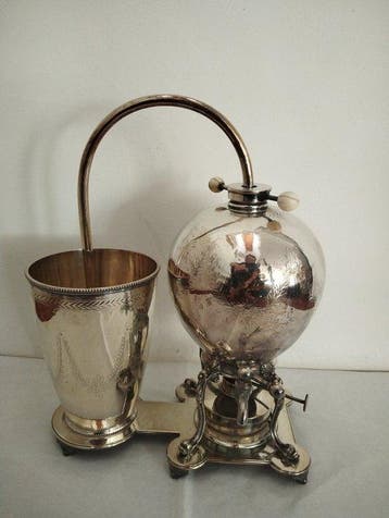Koffiepot - Metaal - sifon-koffiezetapparaat, Antiek en Kunst