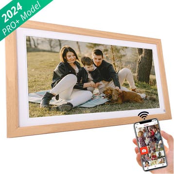 WessView Digitale Fotolijst 15.6 inch - WiFi &amp; Frameo, Nieuw, 2 GB of meer, 12 inch of groter, Muziek