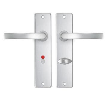 AXA basic schild WC63/8 met deurklink blok aluminium F1, Doe-het-zelf en Verbouw, Deuren en Horren, Verzenden, Nieuw