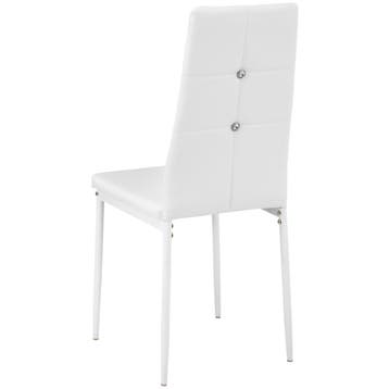 Eetkamerstoelen, kunstleer met strass steentjes, Verzenden, Nieuw