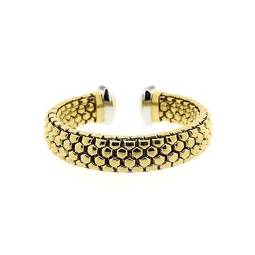 Fope bicolor gouden armband met diamant 0,80 ct, Gebruikt, Ophalen of Verzenden, Met edelsteen, Goud