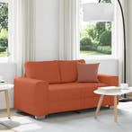 vidaXL Loveseat Sofa Rood Oranje 160x77x82 cm Corduroy Stof, Verzenden, Nieuw, Stof