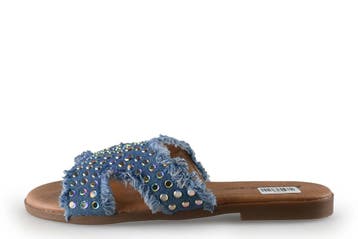 Ann Rocks Slippers in maat 39 Blauw, Slippers, Ann Rocks, Gedragen, Verzenden