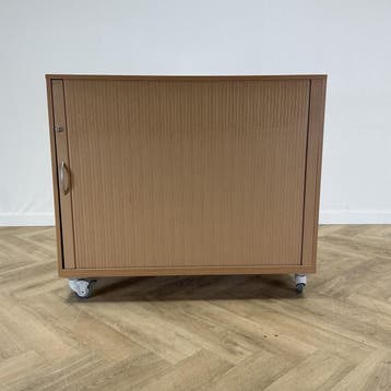 verrijdbare roldeurkast 2 legborden / 4 lades (hxbxd), Huis en Inrichting, Kasten | Roldeurkasten en Archiefkasten, Ophalen of Verzenden