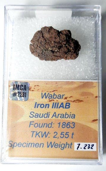 Meteoriet van Wabar IRON IIAB - Hoogte: 28 mm - Breedte: 7