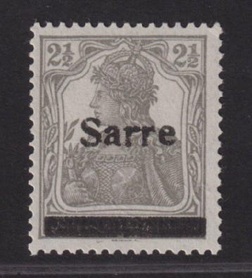 Saarland 1920 - SAAR 2 a II * Germania 2 1/2 Pf. Opdruktype, Gestempeld